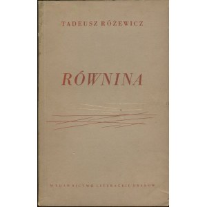 RÓŻEWICZ Tadeusz - Równina. Wydanie pierwsze