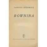 RÓŻEWICZ Tadeusz - Równina. Wydanie pierwsze