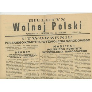 Biuletyn Wolnej Polski (Teheran, 7.VIII.1944)
