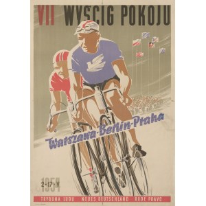 plakat VII Wyścig Pokoju Warszawa-Berlin-Praha