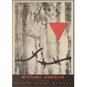 plakat SROKOWSKI Jerzy - Wystawa Oświęcim. 18-lecie oswobodzenia. Malarstwo - rzeźba - grafika