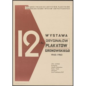 plakat GRONOWSKI Tadeusz - Wystawa 12-tu oryginałów plakatów 1960-1963
