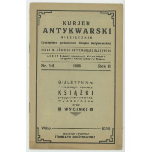 Kurjer Antykwarski. Numer 1-6 z 1938 r.