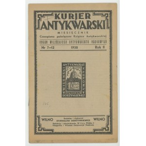 Kurjer Antykwarski. Numer 7-12 z 1938 r.