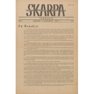 Skarpa Warszawska. Numer 1 z 21.X.1945 r. [odbudowa Warszawy]