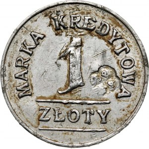 Wilno, 1 złoty, Spółdzielnia Spożywcza 3 Pułku Artylerii Ciężkiej, kontramarka z herbem na awersie