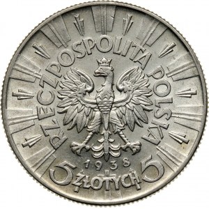 II RP, 5 złotych 1938, Warszawa, Józef Piłsudski