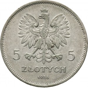 II RP, 5 złotych 1928, Bruksela, Nike