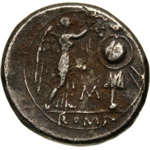 Republika Rzymska, wiktoriat anonimowy, 211-206 p.n.e., litera M, Rzym