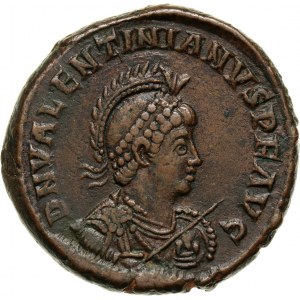 Cesarstwo Rzymskie, Walentynian II 375-392, brąz, Konstantynopol