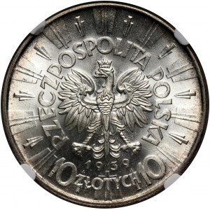 II RP, 10 złotych 1939, Warszawa, Józef Piłsudski