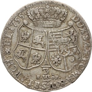 August III, 1/3 talara 1755 FWÔF, Drezno