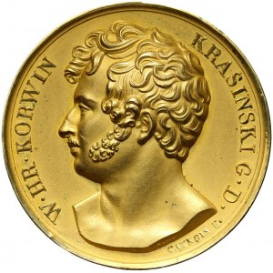 XIX wiek, Wincent Korwin - Krasiński, jednostronna odbitka medalu z 1814 roku