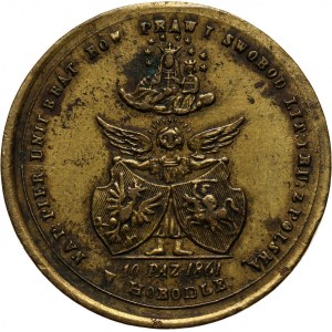 XIX wiek, medal z 1861 roku, wybity na pamiątkę Unii w Horodle