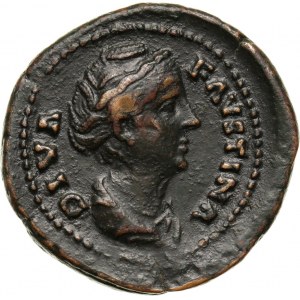 Cesarstwo Rzymskie, Faustyna I (żona Antoniusza Piusa), dupondius lub as, Rzym