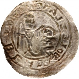 Bolesław III Krzywousty 1107-1138, brakteat protekcyjny, św. Wojciech i książę