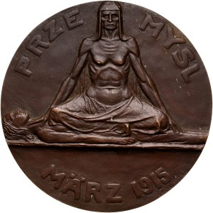 XX wiek, medal z 1915 roku, wybity na pamiątkę oblężenia twierdzy Przemyśl podczas I WŚ