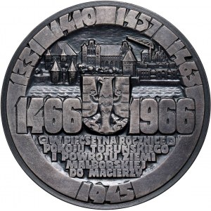 PRL, medal z 1966 roku, 500. rocznica podpisania pokoju toruńskiego