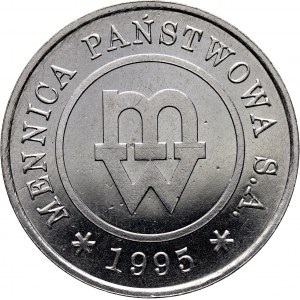 III RP, Próba technologiczna, Mennica Warszawska, 1995, nikiel, okrągła