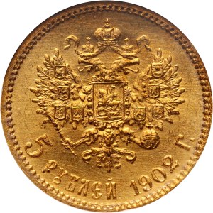 Russia, Nicholas II, 5 Roubles 1902 (AP), St. Petersburg