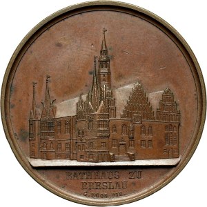 XIX wiek, Śląsk, Wrocław, medal z 1845, zjazd rolników i leśników we Wrocławiu