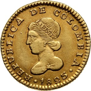 Columbia, 1 Escudo 1823 FM, Popayan
