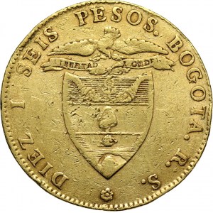 Kolumbia, Nowa Granada, 16 peso 1844 RS, Bogota