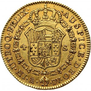 Hiszpania, Karol IV, 4 escudo 1787 M-DV, Madryt