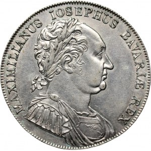 Niemcy, Bawaria, Maksymilian I Józef, talar 1818, Monachium, Konstytucja