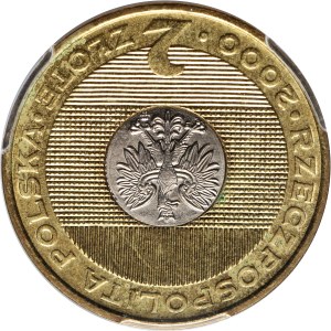 III RP, 2 złote 2000, Rok 2000, ODWROTKA