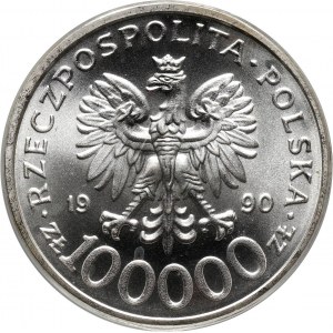 III RP, 100000 złotych 1990, Solidarność, Typ C