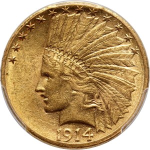 USA, 10 Dollars 1914, San Francisco S, Indian head
