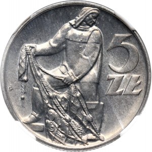 PRL, 5 złotych, 1971, Rybak