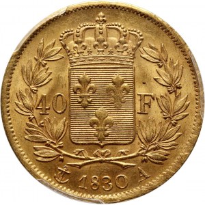 Francja, Karol X, 40 franków 1830 A, Paryż