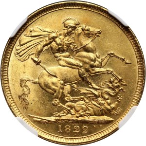 Great Britain, George IV, Sovereign 1822, London