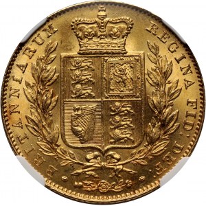 Great Britain, Victoria, Sovereign 1843, London, Broad shield