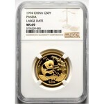 China, 50 Yuan 1994, Panda, 1/2 oz gold, large date