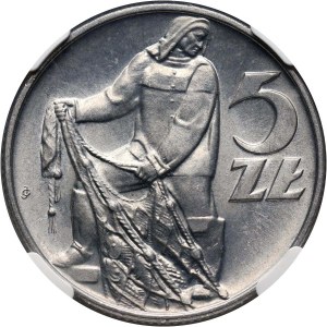 PRL, 5 złotych 1971, Rybak