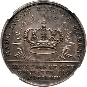 Stanisław August Poniatowski, medal koronacyjny z 1764 roku