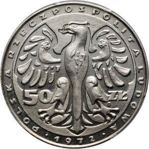 PRL, 50 złotych 1972, Fryderyk Chopin, próba bez napisu