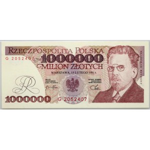 III RP, 1000000 złotych 15.02.1991, seria G