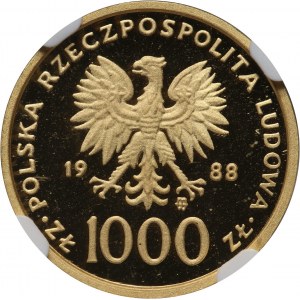 PRL, 1000 złotych 1988, Jan Paweł II, 10-lecie pontyfikatu