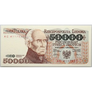 PRL, 50000 złotych 1.12.1989, seria AC
