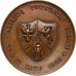 XIX wiek, medal z 1863 roku, Powstanie Styczniowe