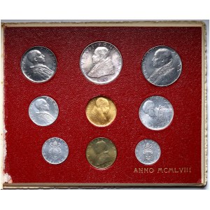Watykan, Pius XII, zestaw monet z 1958 roku