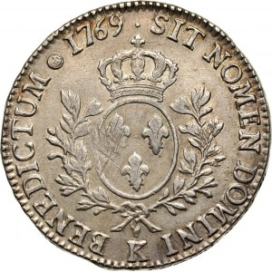 France, Louis XV, Écu de Bearn, 1769 K, Bordeaux