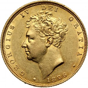 Great Britain, George IV, Sovereign 1826, London