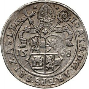 Austria, Salzburg, Johann Jakob Khuen von Belasi-Lichtenberg, Guldentalar (60 Kreuzer) 1568