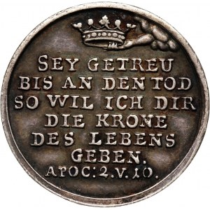 Niemcy, srebrny medalik religijny bez daty (XVIII/XIX wiek)