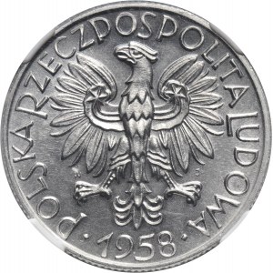 PRL, 5 złotych 1958, Rybak, BAŁWANEK